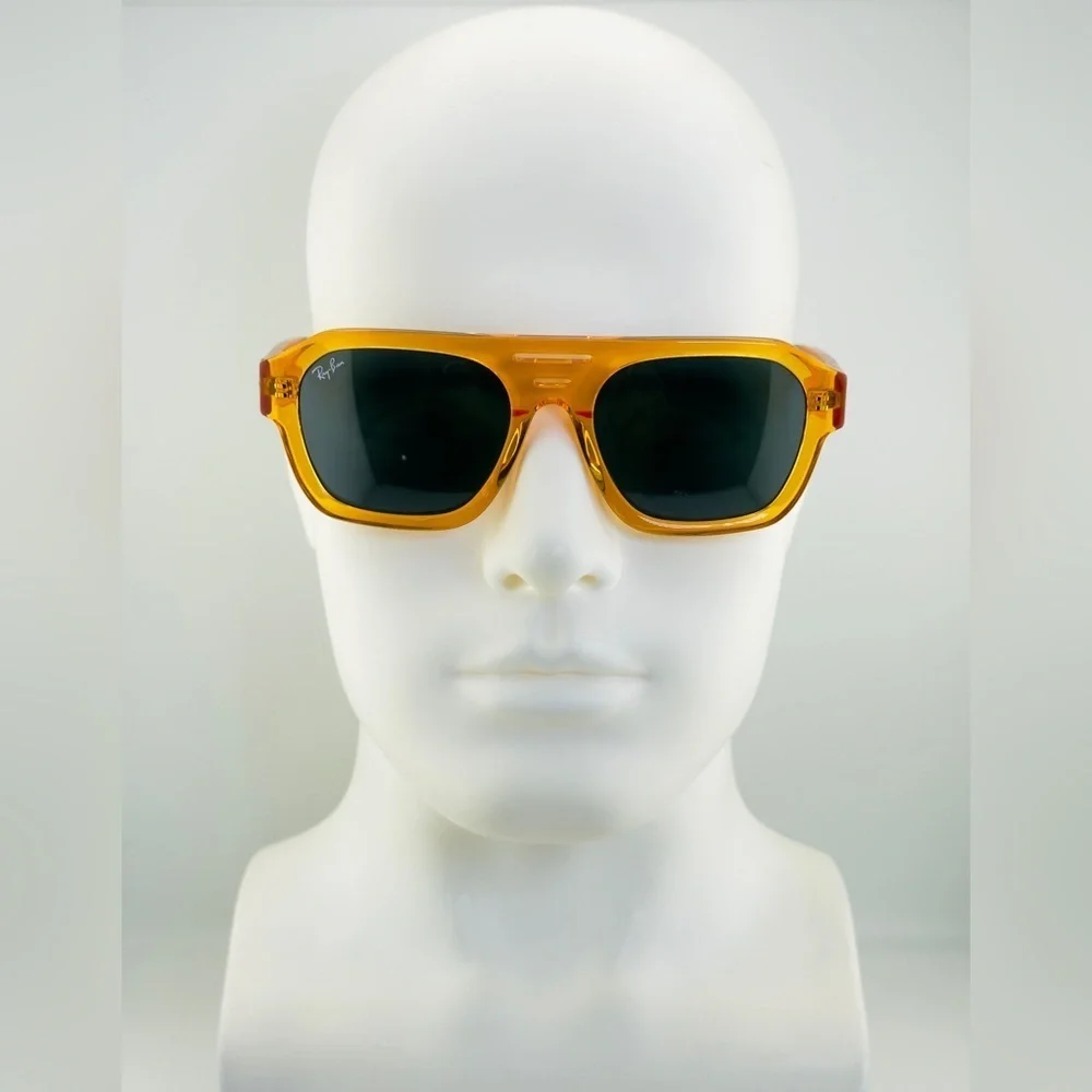 Ray-Ban Corrigan Bio based Sunglasses RB4397 Transparent Yellow Frame Gray Lens